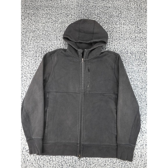 lululemon athletica Other - Lululemon Hoodie Mens XL Black Full Zip Fleece Lined Faded Sporty Jacket